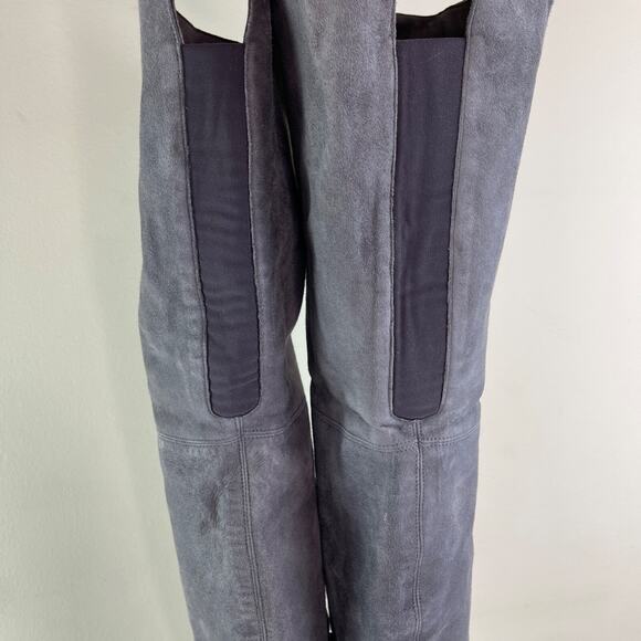 Stuart Weitzman Stretch Over the Knee Suede Stiletto Heel Boots Gray 6 RARE - Picture 7 of 12